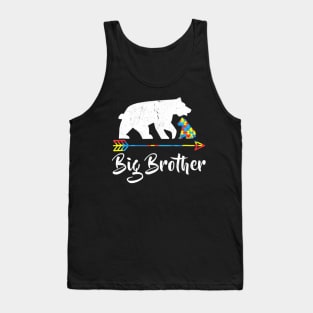 Big Brother Bear Autism Awareness T Shirt Proud Autism Mom Tank Top